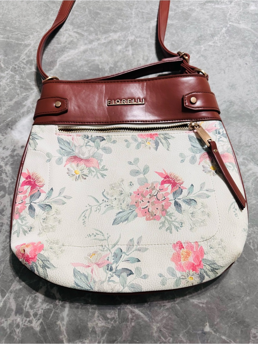 Fiorelli Women's Lila Convenient Multi Pocket Crossbody Handbag, Floral